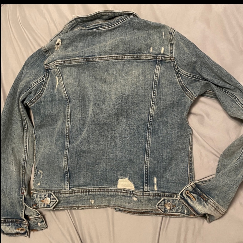 Distressed Denim Jean Jacket - Picture 13 of 13